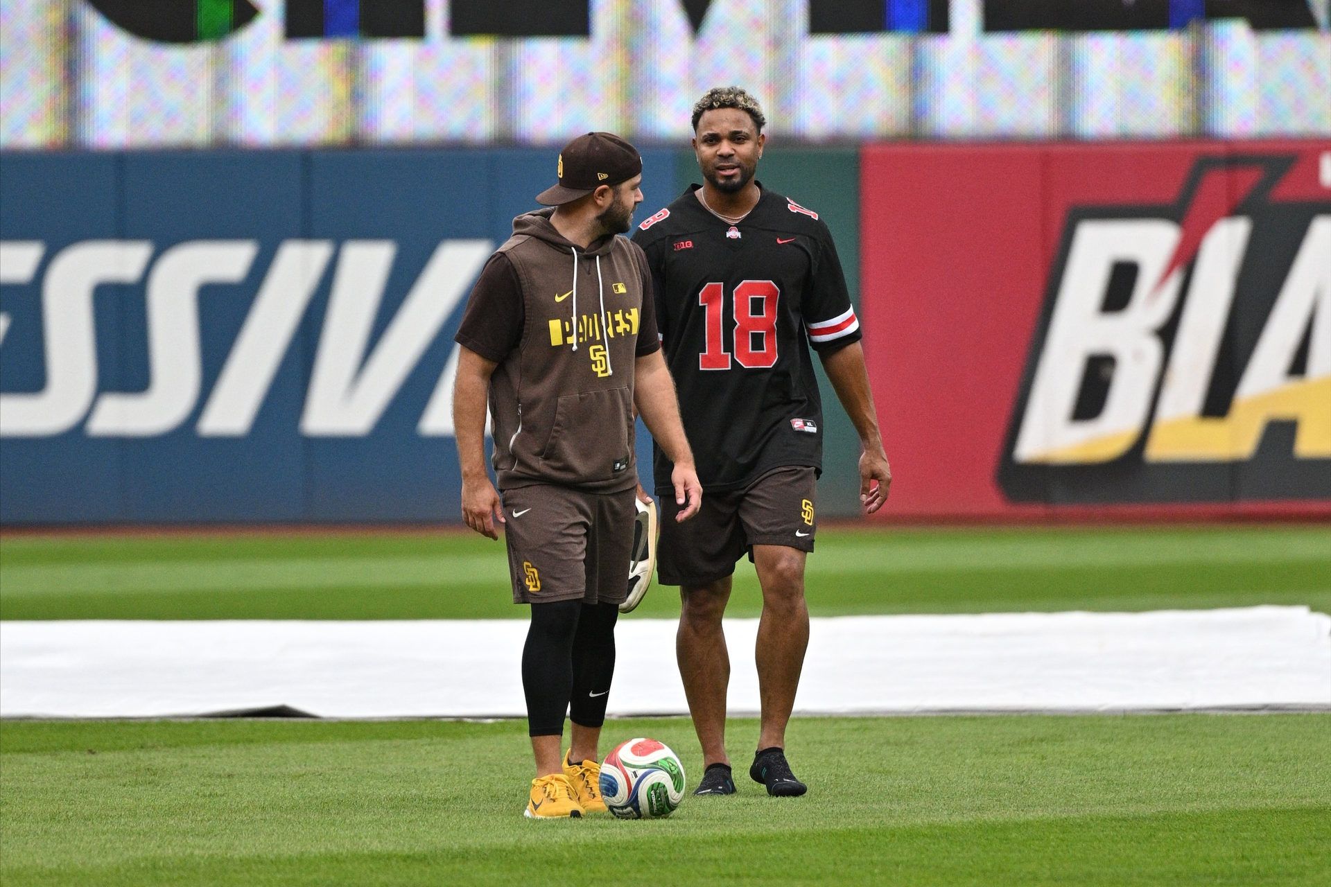 Xander Bogaerts pregame soccer